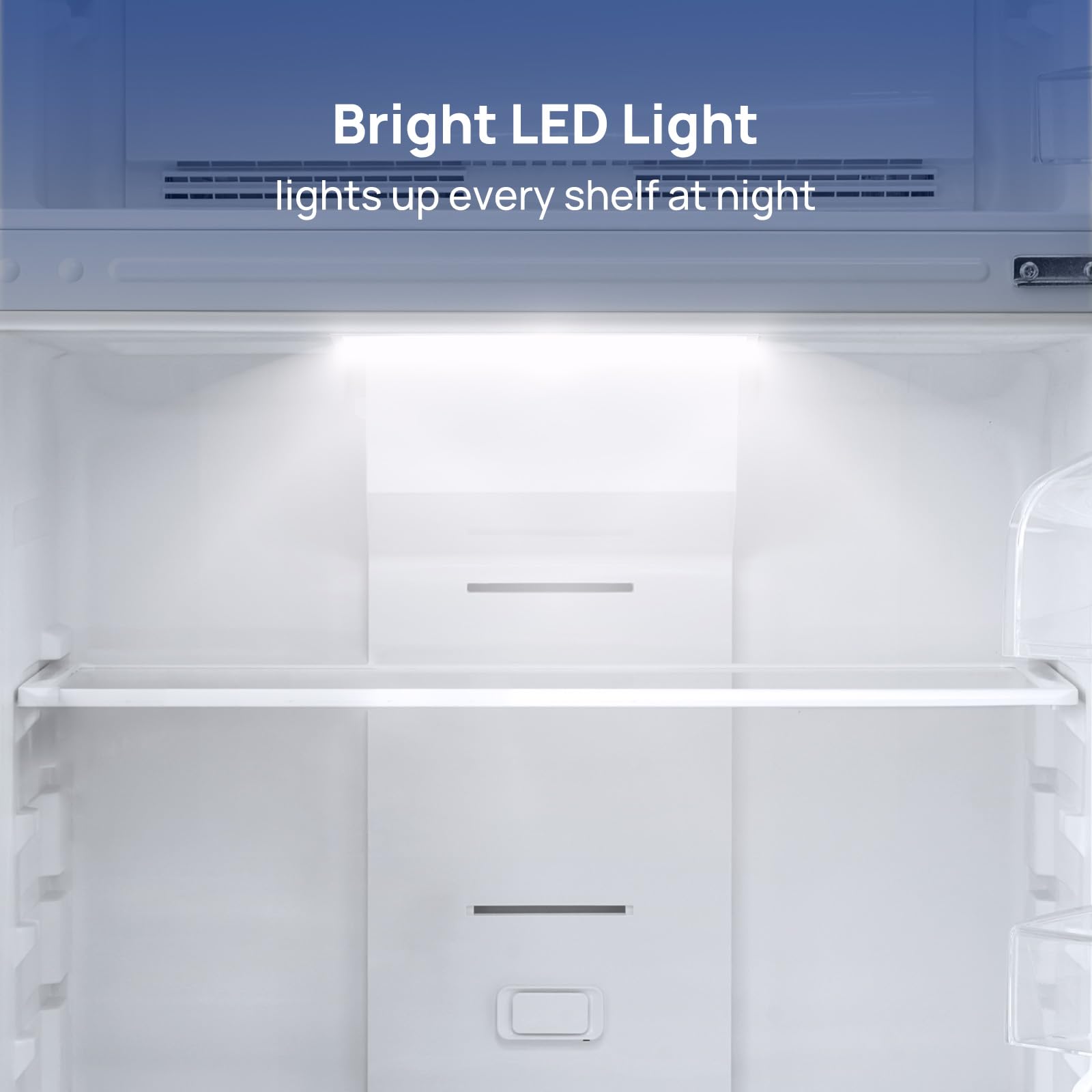 Smad Top Freezer Refrigerator, 20.5 Cu.Ft Double Door Full Size Refrigerators With Freezer 30", Frost Free Apartment Size Kitchen Fridge, Reversible Door, For Home, Office, LED Light, White on Fridge.com - View 6
