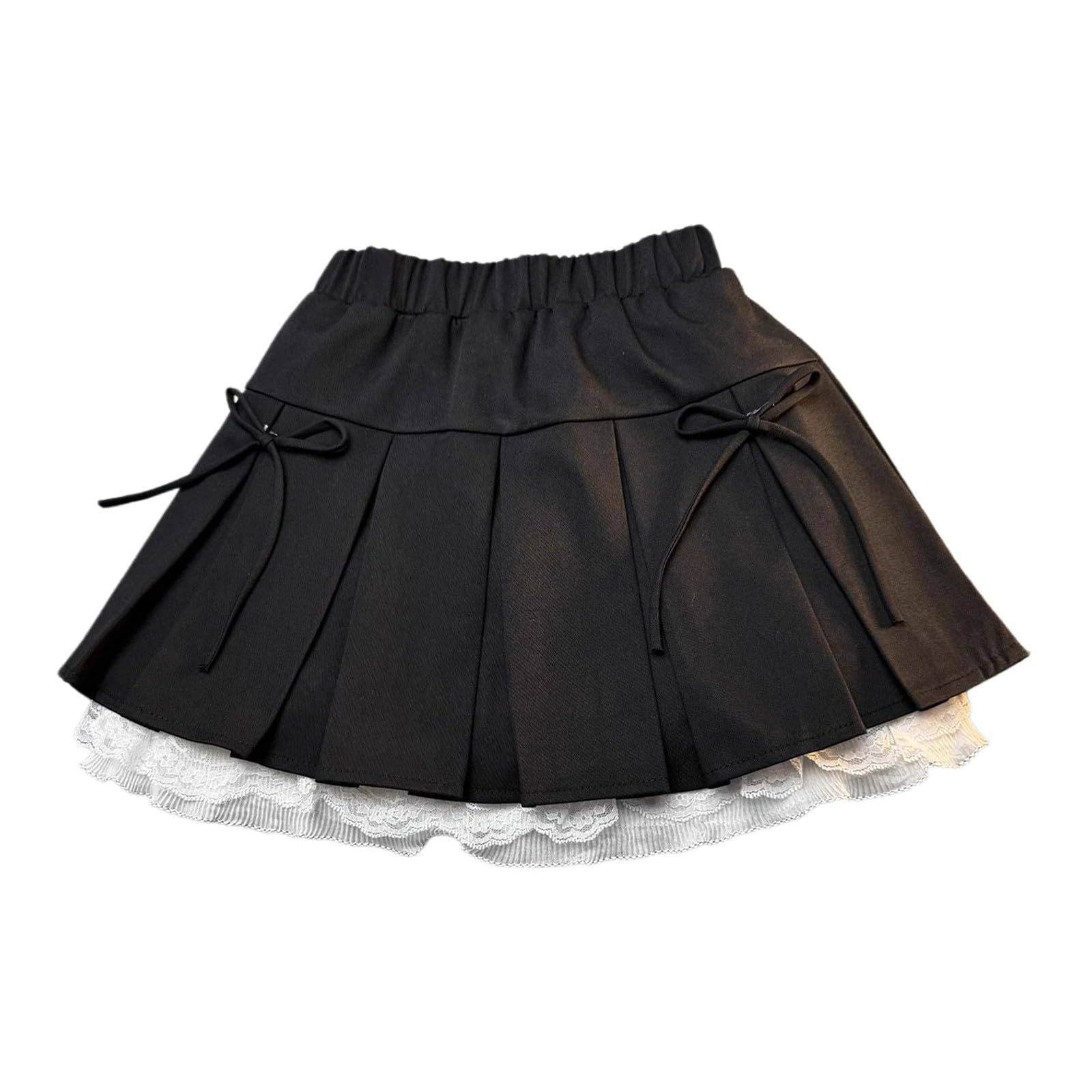 Faldas plisadas acampanadas para niñas con pantalones cortos, cintura alta, elástica, casual, acampanada, para tenis, patinadora