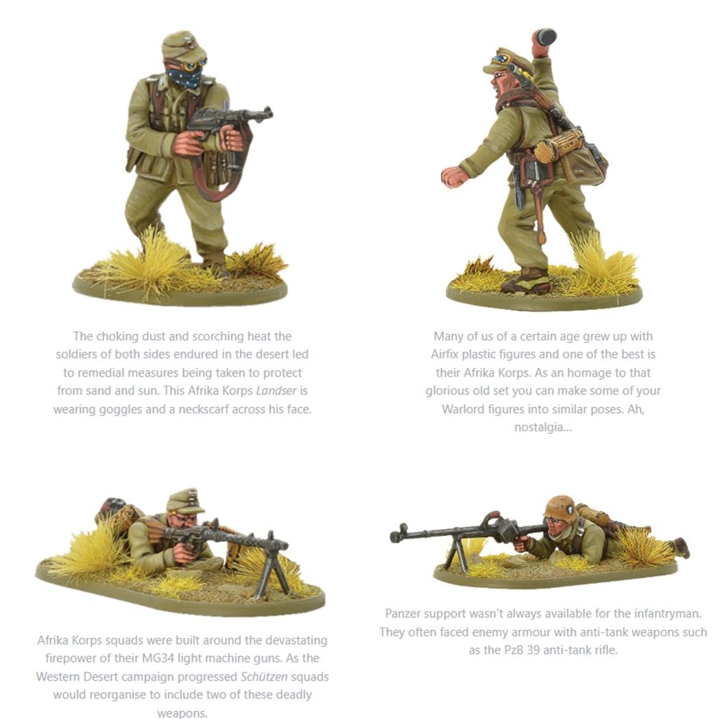 Amazon.com: Warlord Games Afrika Korps - 28mm Scale Plastic