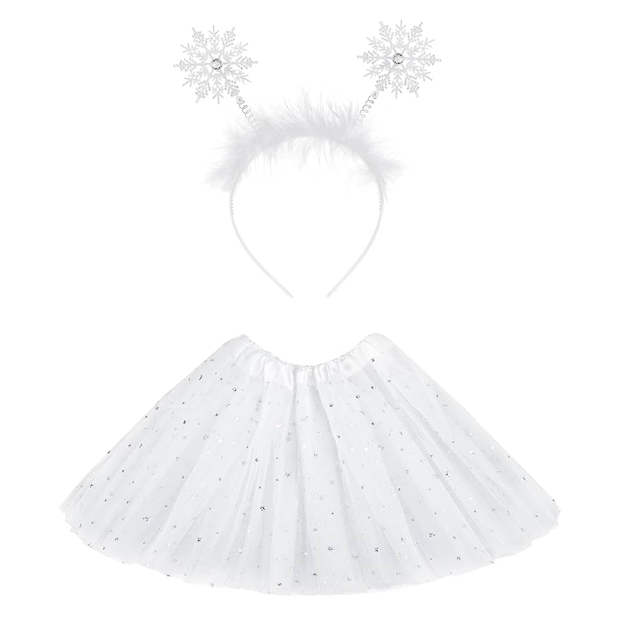 Amazon.com: Christmas White Tutu for Girls 3 Layered