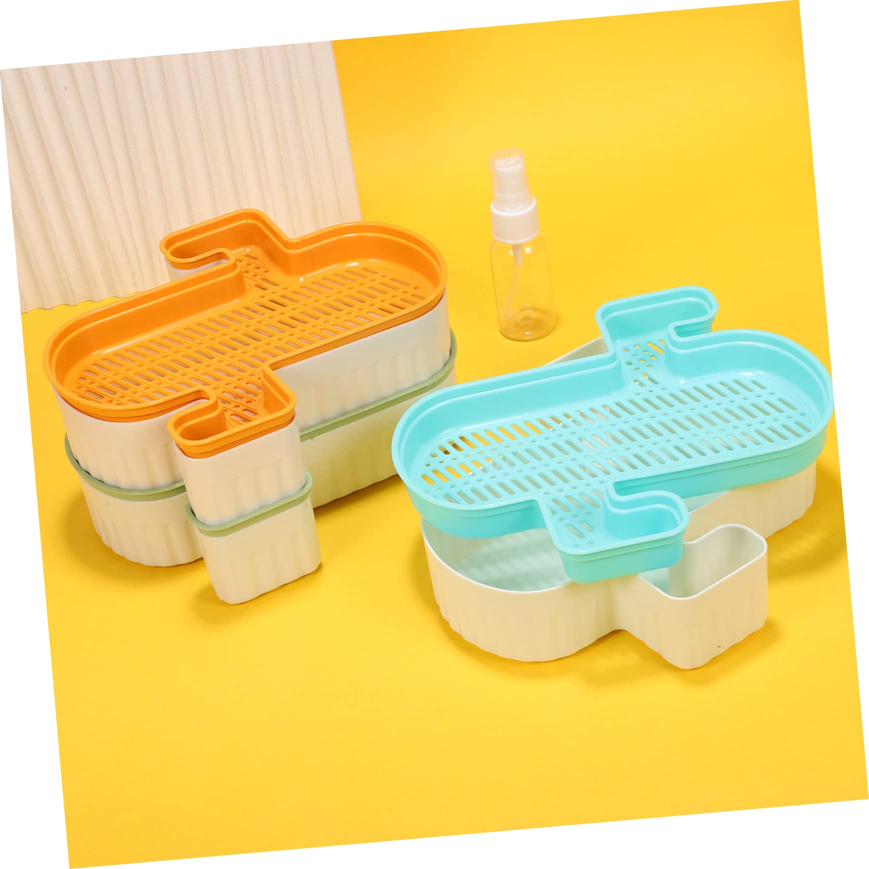 Happyyami Caja de Hierba para Gatos sin Tierra con Diseño de Doble Capa y Botella de Agua Transparente, Adecuado para Celebración Verano y Jardinería Interior