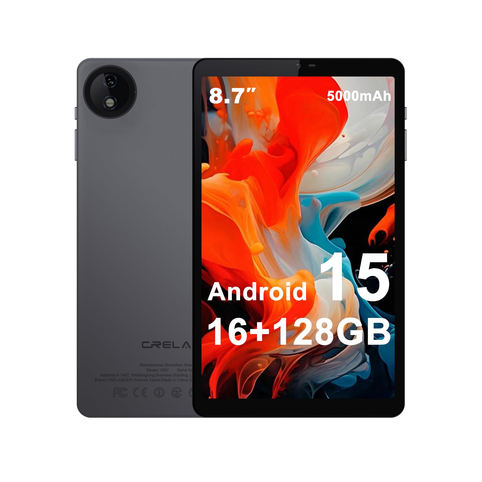Crelander 8.7 Inch Android 15 Tablet