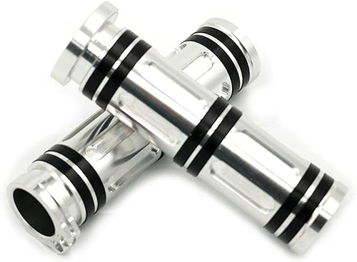 Miniatura 4 de HANSWD. Manijas resistentes con corte lateral CNC de 1 pulgada para manubrio de Harley Davidson Sportster Dyna Softail Touring.