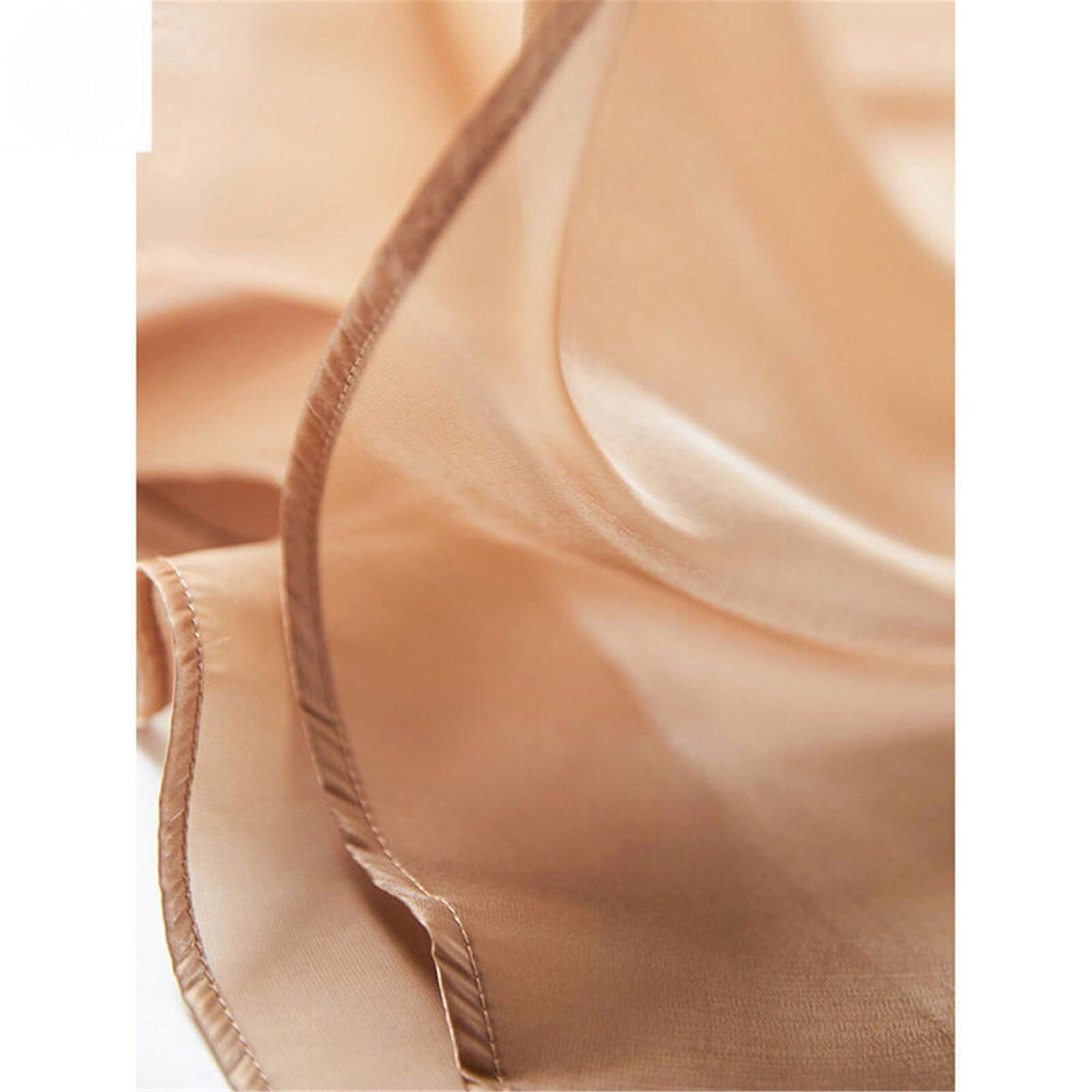 Jupes d'été en satin pour femme Grande taille, abricot, 52