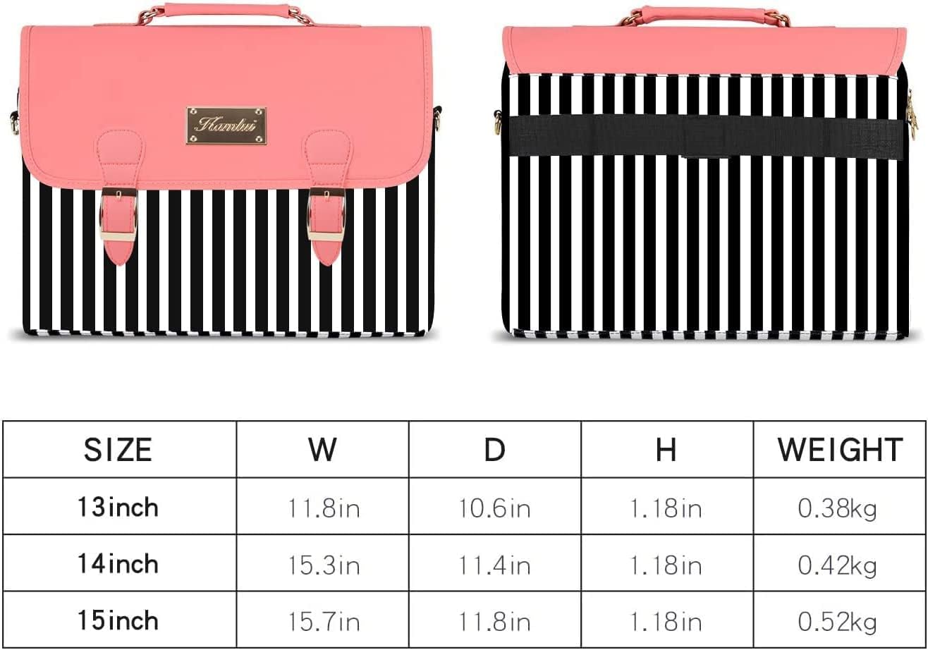 Weekly Top Sale Kamlui Laptop Bag 13.3 Inch - for Women Cute Carrying PU Leather Waterproof Computer Tote Briefcase Shoulder Messenger Laptop Sleeve Case for Macbook Pro Air HP Lenovo Dell