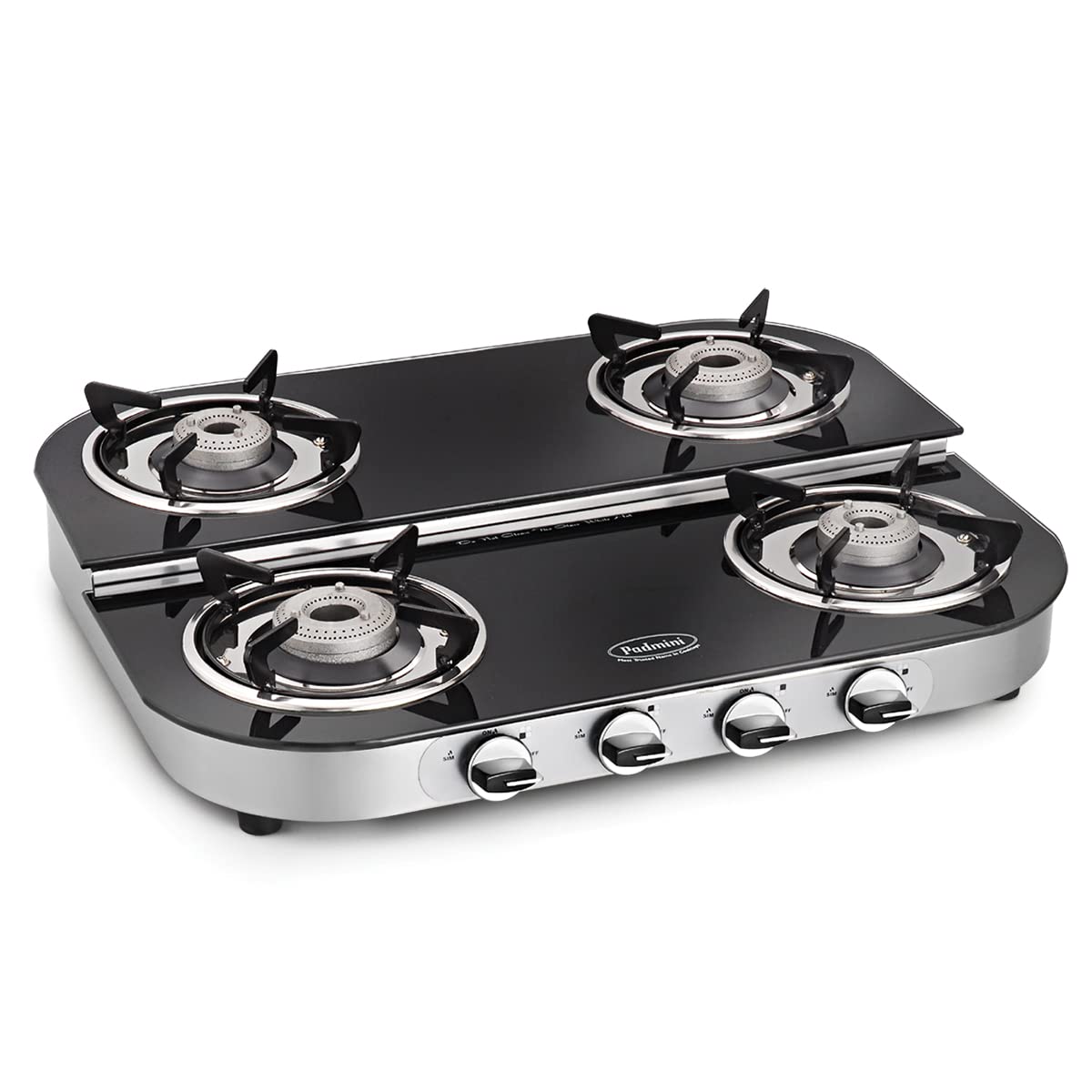 Padmini 4 Burner Gas Stove 4BR Step Powerful HeatEfficient Alloy