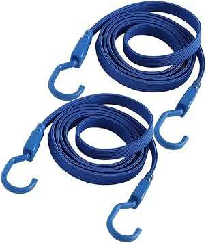 XSTRAP STANDARD 2 Pack Heavy Duty 77in Flat Bungee Cords with Hooks