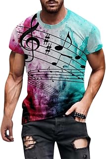 Shirts Round Neck Short Sleeve 3D Print T Shirt Blouse Tops Shirt T Shirt Mens Oversized Tee Shirts Smart Shirts for Men UK Mens White Shirts Long Sleeve lace Tops Basketball Vests for Men UK