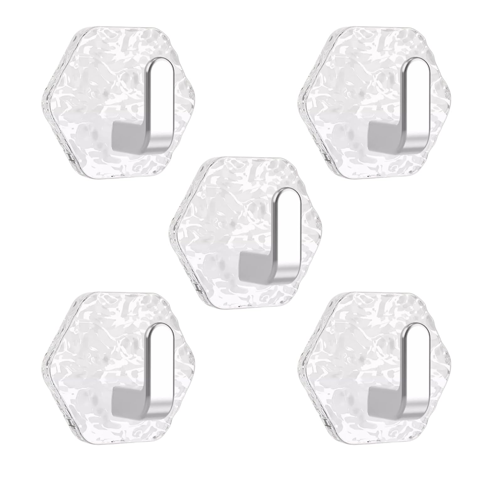 Decorative Wall Hook with Adhesive Mount, Acrylic Look Panel for Bathroom, Vanity, Bedroom, and Kitchen Storage Adhesive Wall Hook Bathroom Vanity Organizer Acrylic Decor Home Storage Renter Dorm