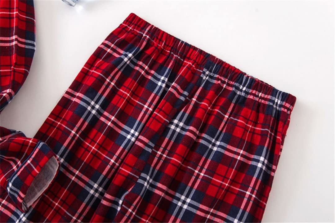 Conjunto de Pijama de Invierno para Mujer,Franela de algodón, Pantalones Largos, Traje para Ropa de Dormir para Mujer, Talla 16 XL