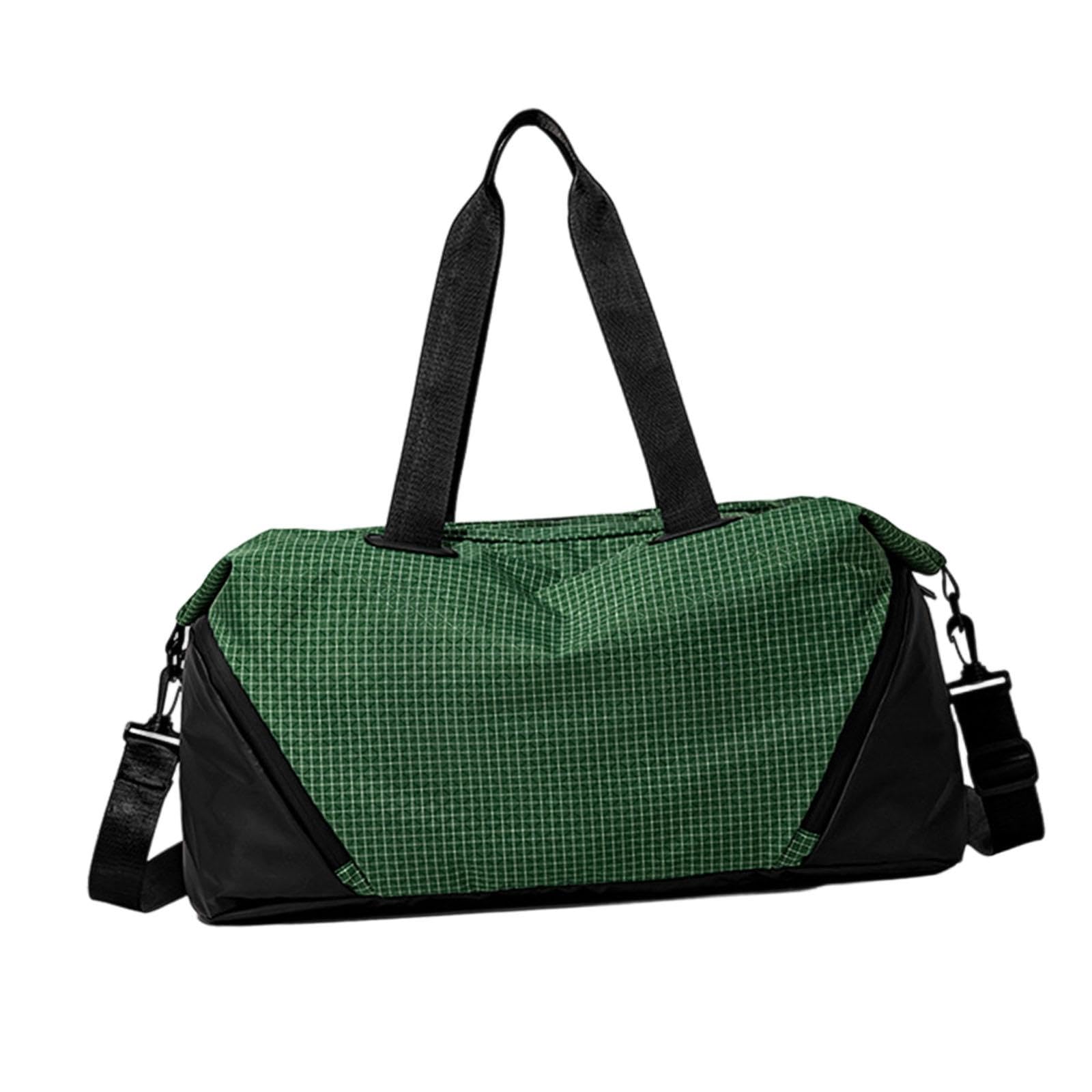 Gym Bag Wear Resistant Portable Travel Duffel Bags for Picnic Hiking Clothes Green-image-34