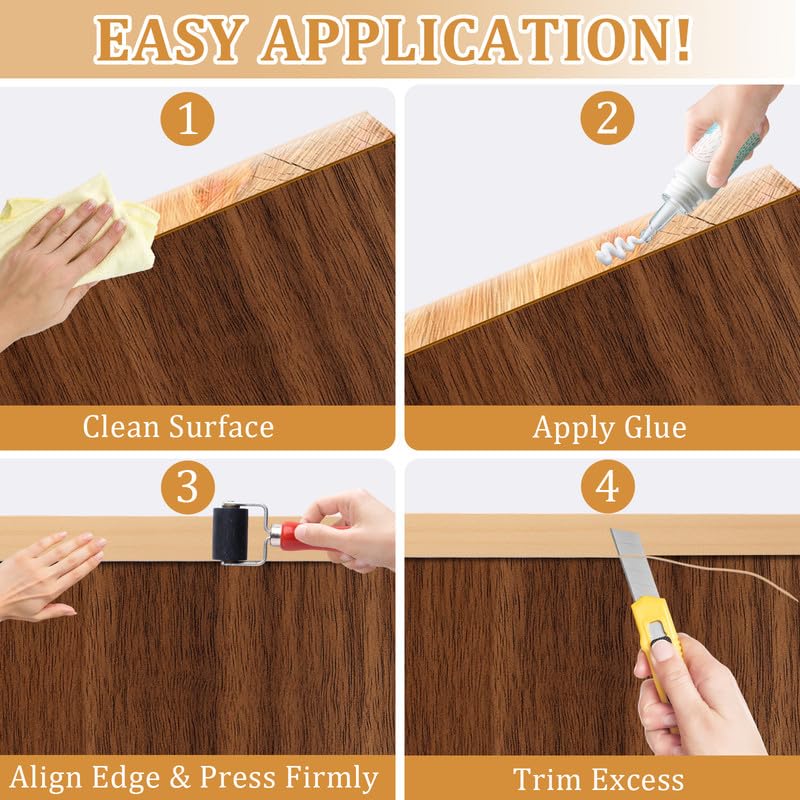 Natural Maple Edge Banding, 15/16" x 50ft PVC Edge Banding Tape, 1mm Thick Wood Grain Veneer Edging for Plywood Edge, Dresser Restoration, Kitchen Island & Wood Veneer Sheets