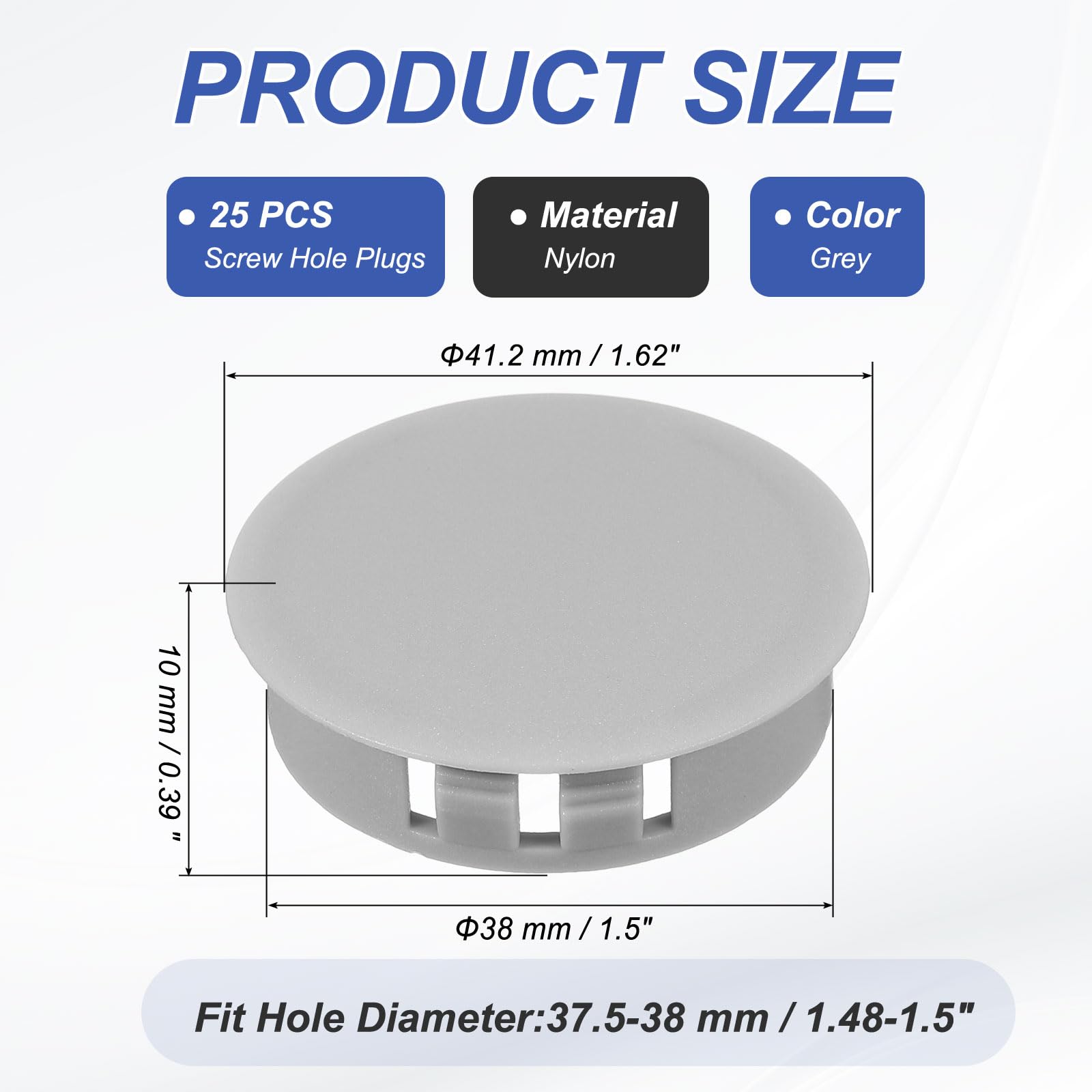 PATIKIL 38mm/1-1/2" Plastic Hole Plugs - Image 2