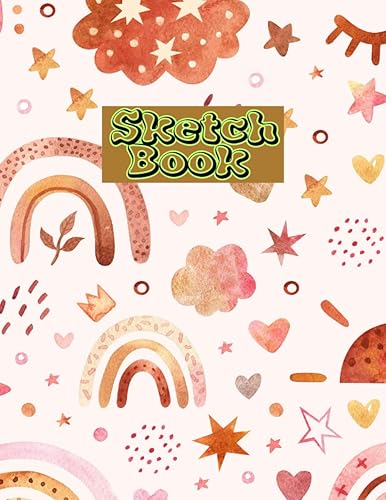 Sketch Book For Kids A4 size drawing notebook 100 pages of blank white sheets and lined "one by one with a" beautiful cover  Large A4 drawing book