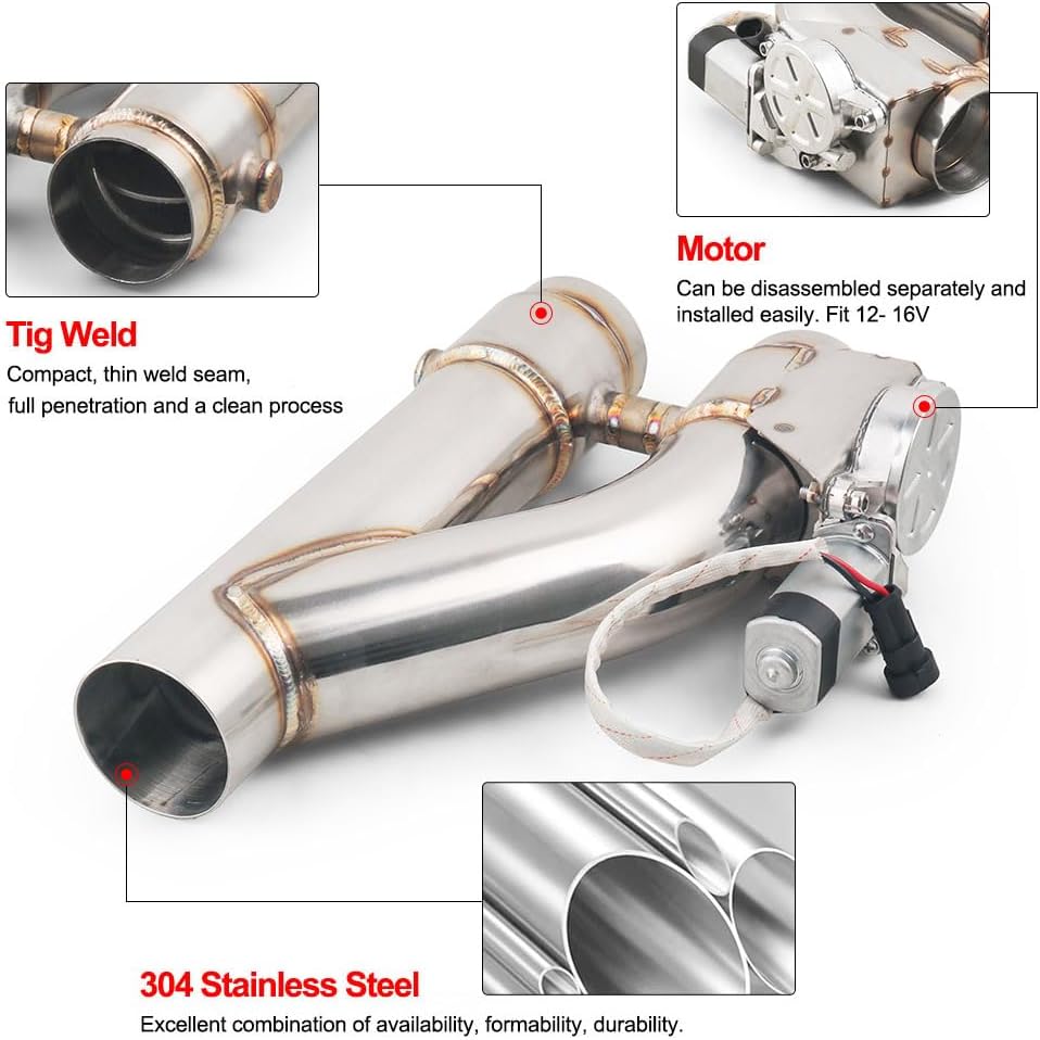 Universal 2.25 Inch Stainless Steel Exhaust Pipe Kit