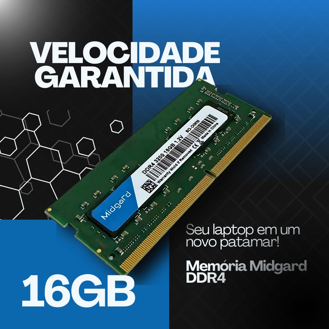 Memoria Midgard 16GB (1X16GB) DDR4 SODIMM 3200MHZ CL22 1,2V Para
