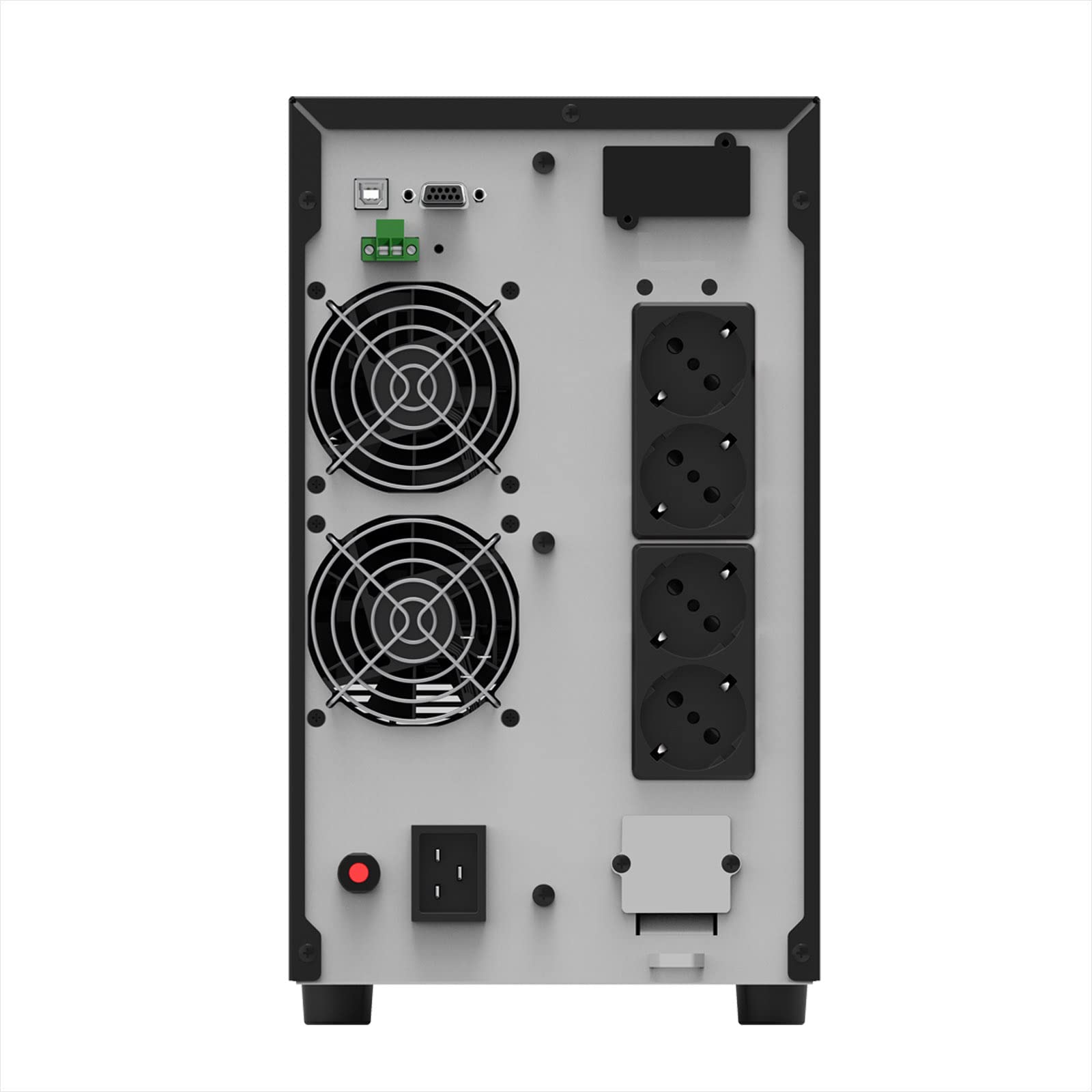 nJoy Echo 3000VA Pro Ups Con Ventole Silenziate Gruppo di Continuità On-Line Doppia Conversione 2400 Watt Onda Sinusoidale Pura Display LCD 6 Batterie
