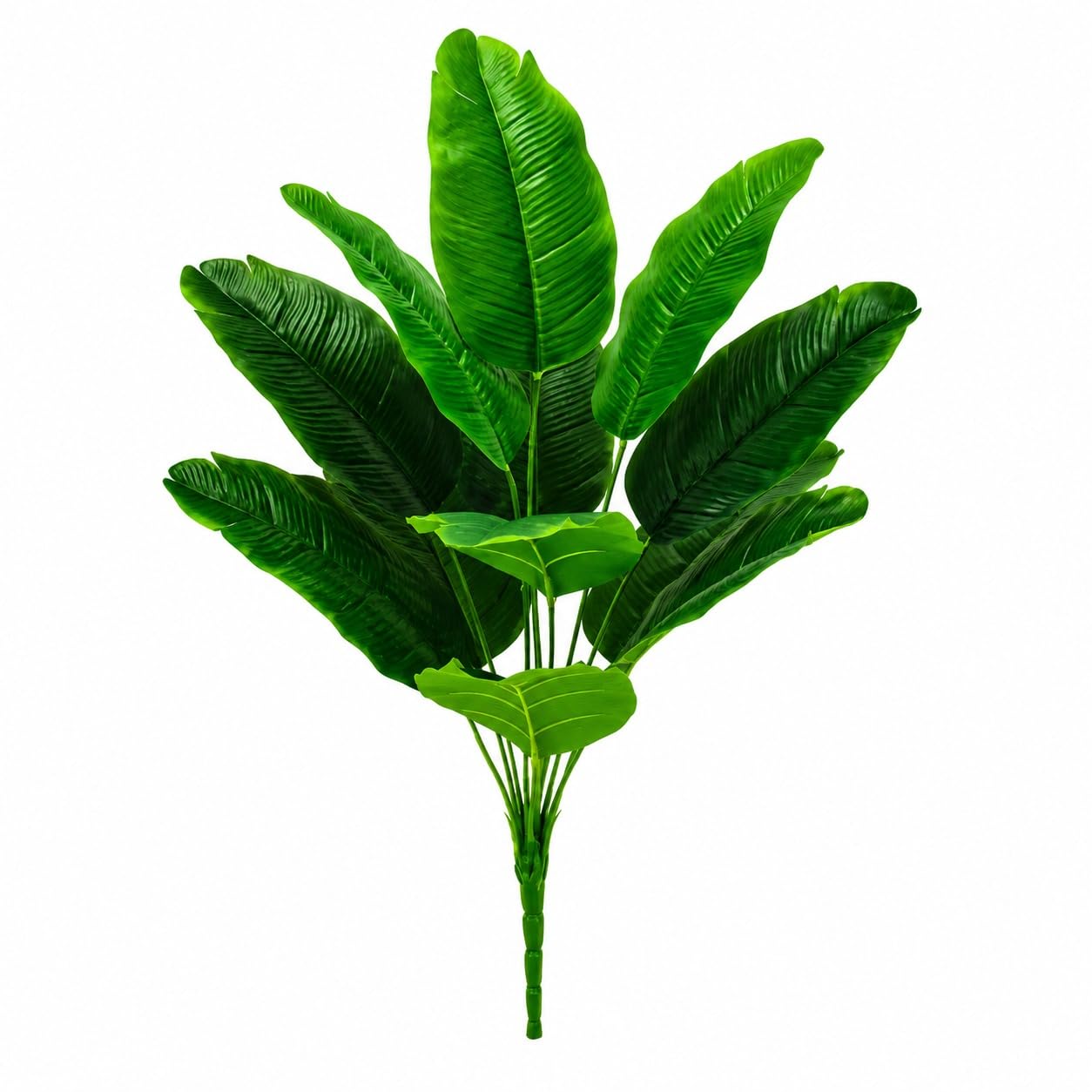 Artificial Banana Plant with Large Green Leaves | Decorative Faux Tropical Plant Bush for Home Office Living Room Balcony Garden Indoor Outdoor Decor (1 Piece)-image-11