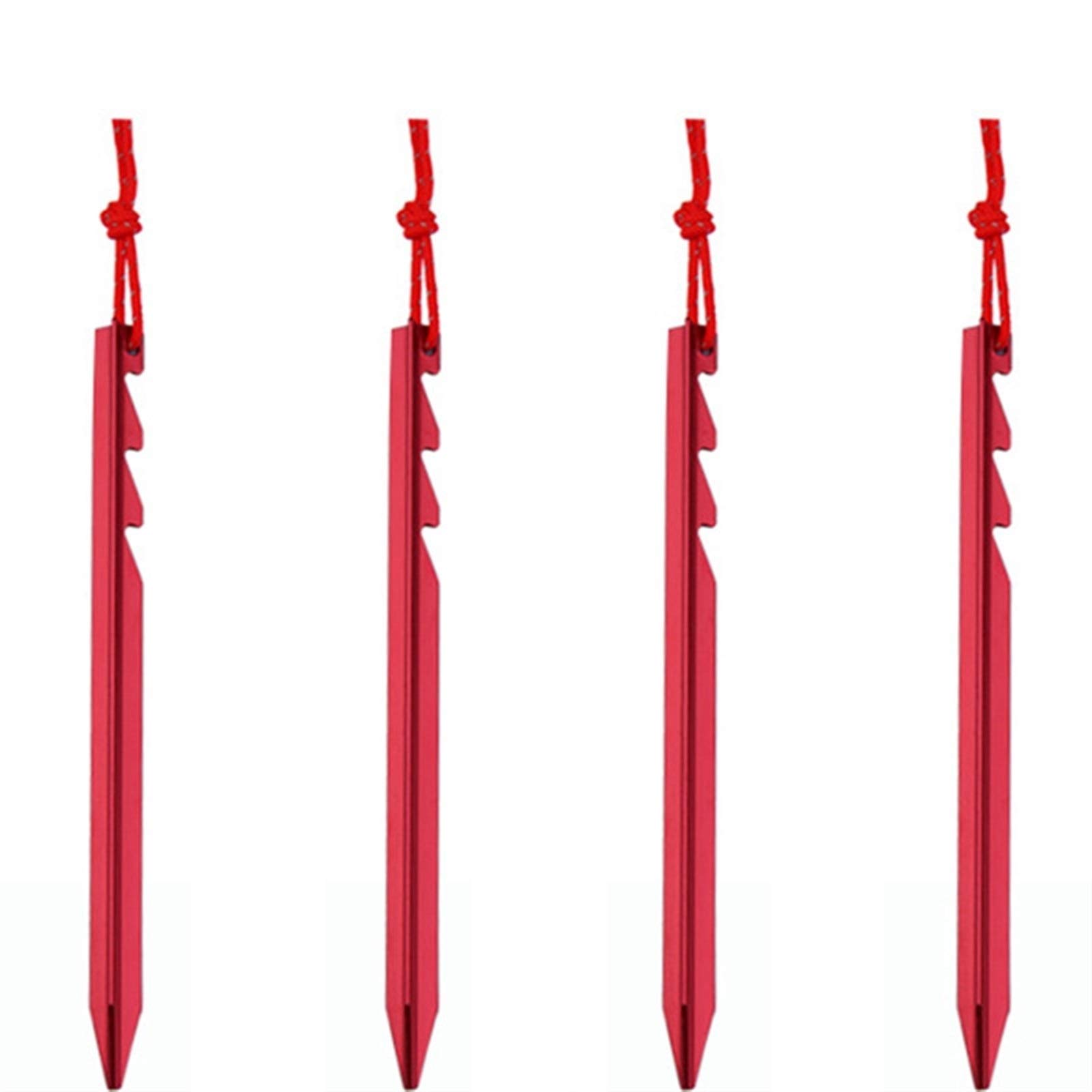 Piquets pour tente - 8 pièces Professionnel 18 cm Clou réglable pour tente en alliage d'aluminium Piquet Corde Équipement de camping Accessoires pour tente pour jardin