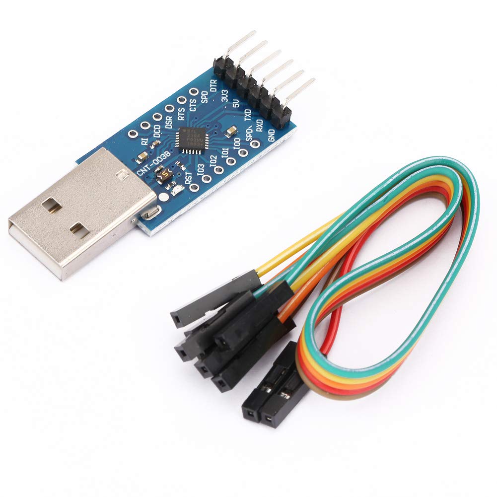 YWBL-WH Converter Module CP2104 USB 2.0 to TTL UART 6PIN Module Serial Converter Board Module with Wire Support OS 98/2000/XP/7/8/10 OS-9 X-Windows CE Linux 2.40 or Higher