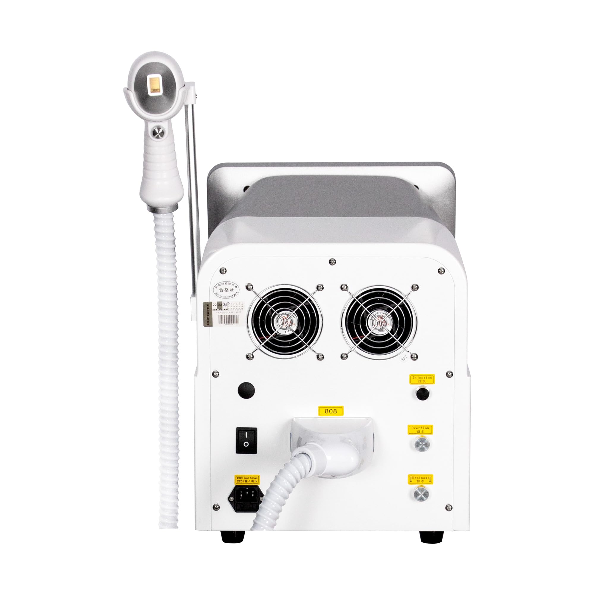 Epilatore laser a diodo 755 nm 808 nm 1064 nm, macchina professionale con 10 barre laser, schermo tattile HD, manipolo ad alta potenza con raffreddamento, per viso, ascelle, braccia, gambe e corpo