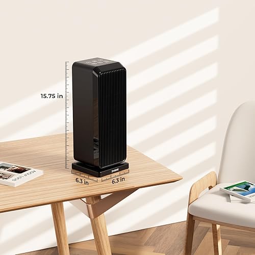 Miniatura 7 de Potente calentador de espacio portátil para uso en interiores, calienta el calentador eléctrico rápido para habitaciones grandes, con control