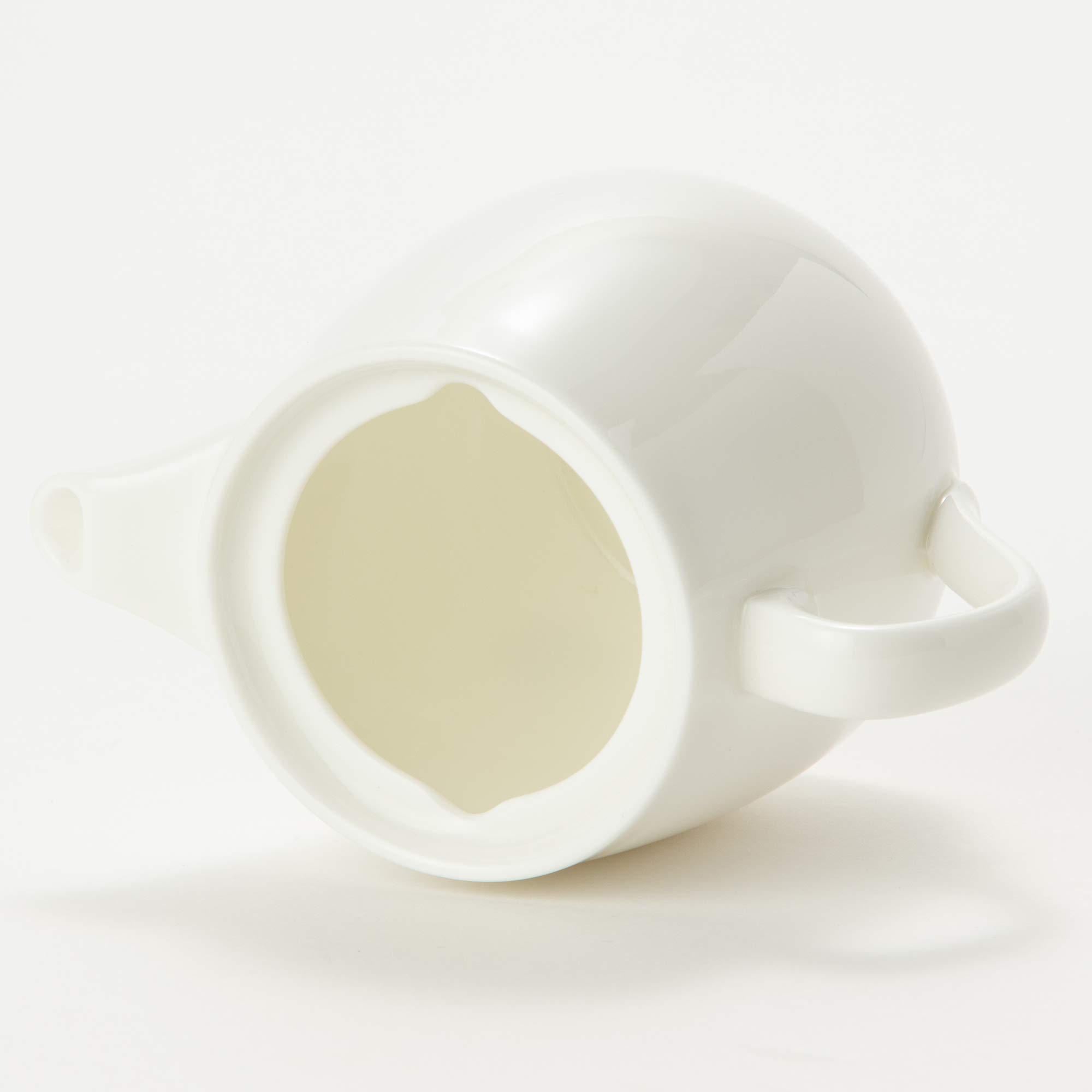 CAC China PC-6-AW 6-Ounce Stoneware Creamer, 4-1/2 by 3-1/2 by 2-1/2-Inch, American White, Box of 36