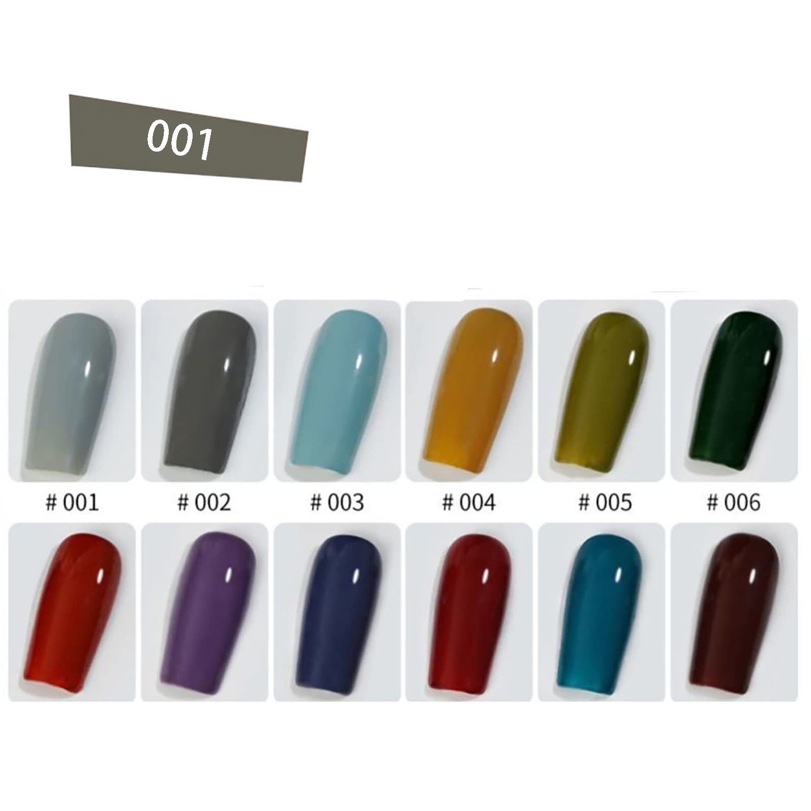 Esmalte de Uñas de Gel en Crema 12 Colores Paleta de Barro de Pintura de Uñas Curada con un Cepillo de Uñas Gel de Crema Kit de Manicura de Salón de Arte de Pintura DIY