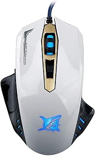 Wired Gaming Mouse for Laptop Computer, Gamer USB PC Mouse Ergonomic Mice with 7 LED Backlight, 4 Adjustable DPI Up to 3200, Big Hands Mouse with 6 Buttons for Windows Mac Game Work (White)