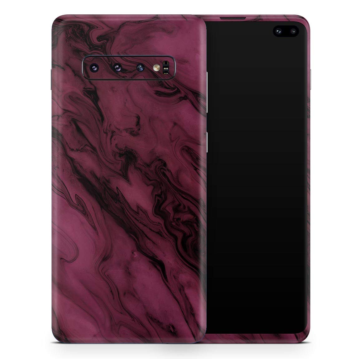 DesignSkinz Black & Pink Marble Swirl V1 2 | Protective Vinyl Decal Wrap Skin Cover Compatible with The Samsung Galaxy Note 10 LITE (Full-Body, Screen Trim & Back Glass Skin)