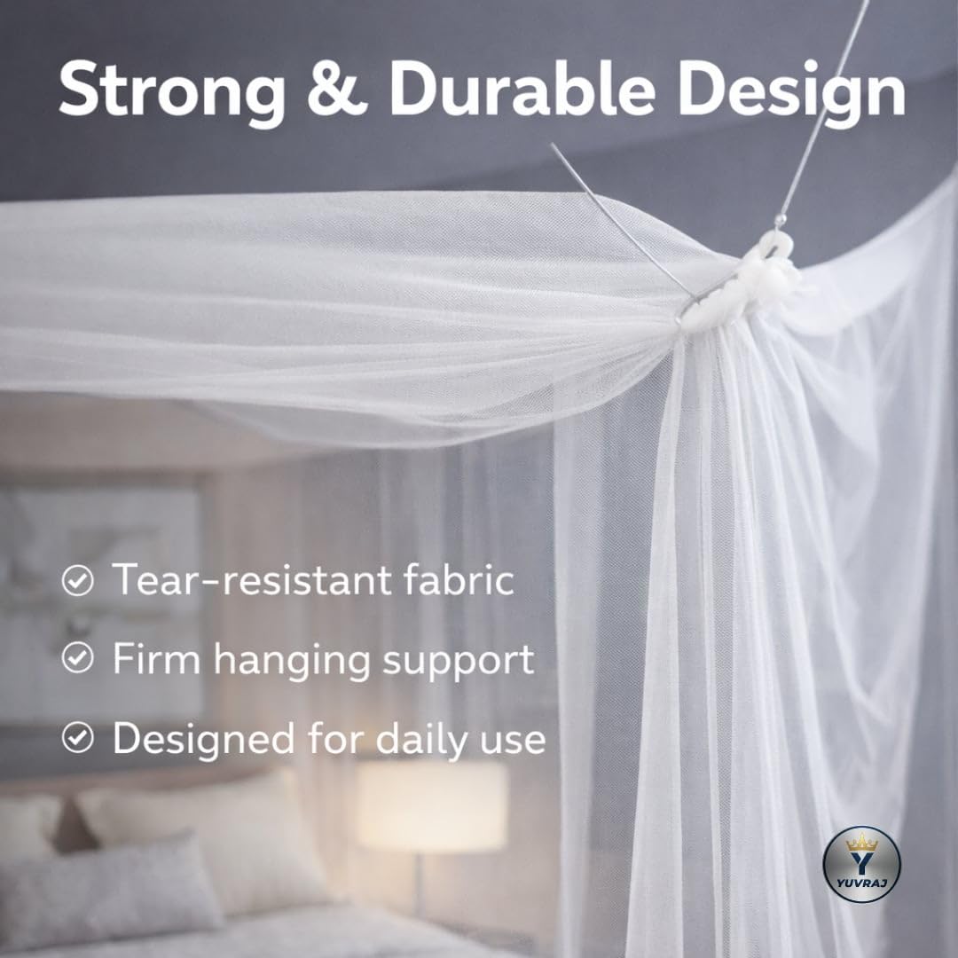 Mosquito Net for Bed - Breathable & Foldable -6
