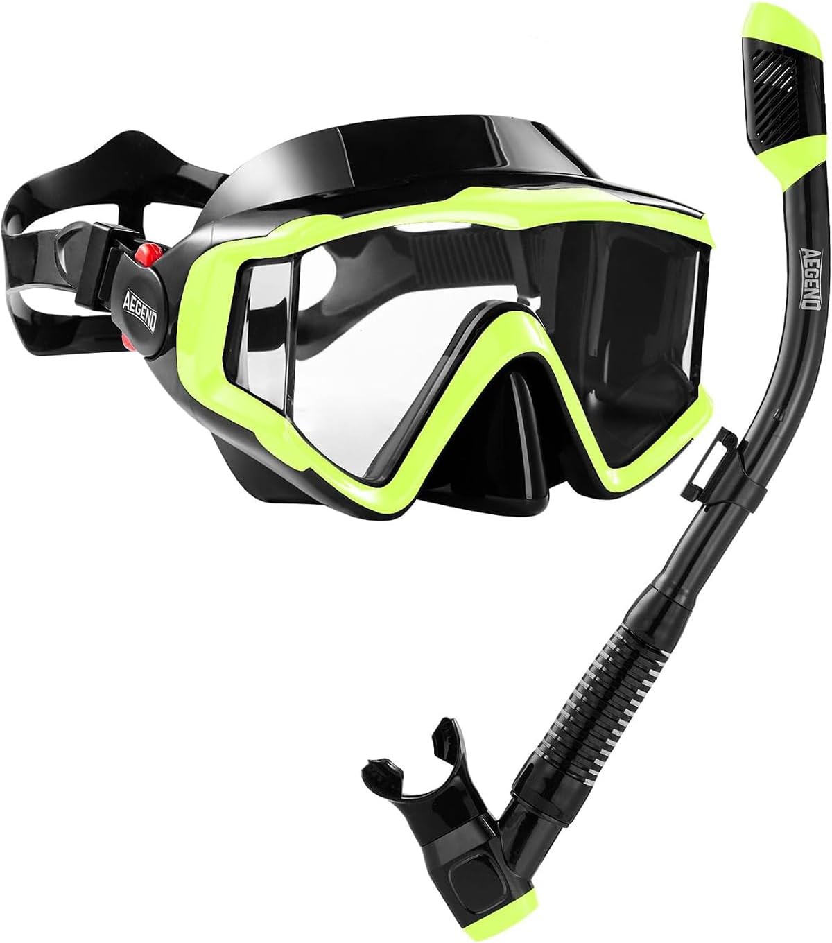 Aegend Snorkeling Gear for Adult Kid - Anti-Fog Mask with Top Dry Valve
