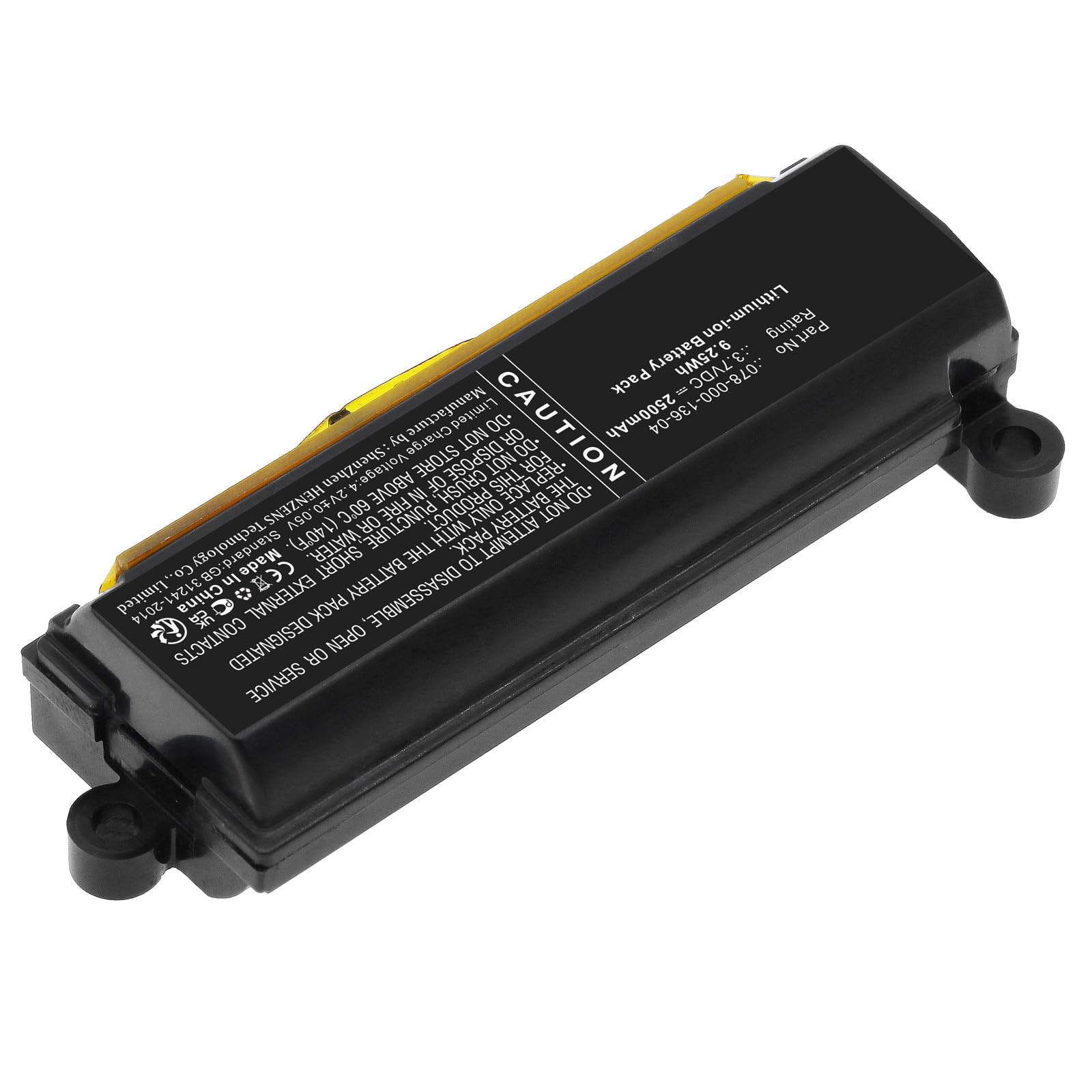 Synergy Digital Raid Controller Battery, Compatible with Dell Calypso I/O Controller Card DGK85 Raid Controller, (Li-ion, 3.7V, 2500mAh), Replacement for Dell 078-000-136-04 Battery