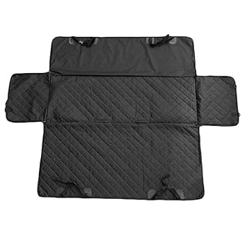 GG Enterprise Waterproof Pet Car Double Back Seat Covers for Small Medium Dogs Black