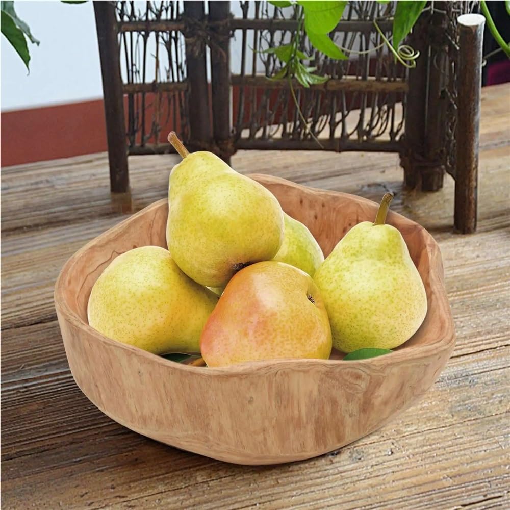 Fruitero de madera, Ensalada de madera y cuencos fruta estilo del cortijo for la pieza central presentación comida