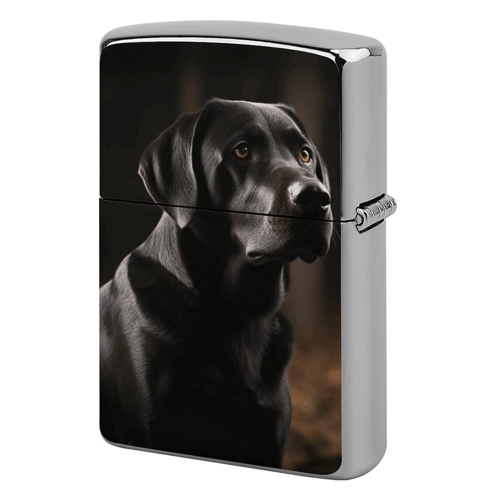 Black Labrador Lighter Cover for Men, Personalized Lighter Case for Birthday Gift, Flip-Top Lighters Protective Cover, Portable Lighters Shell for Outdoor, Travel