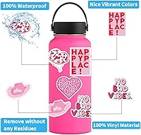 Vista 2 de 110 calcomanías de vinilo preppy, suministros de fiesta, vinilo impermeable, calcomanías estéticas, decoración rosa, calcomanías de teléfono móvil