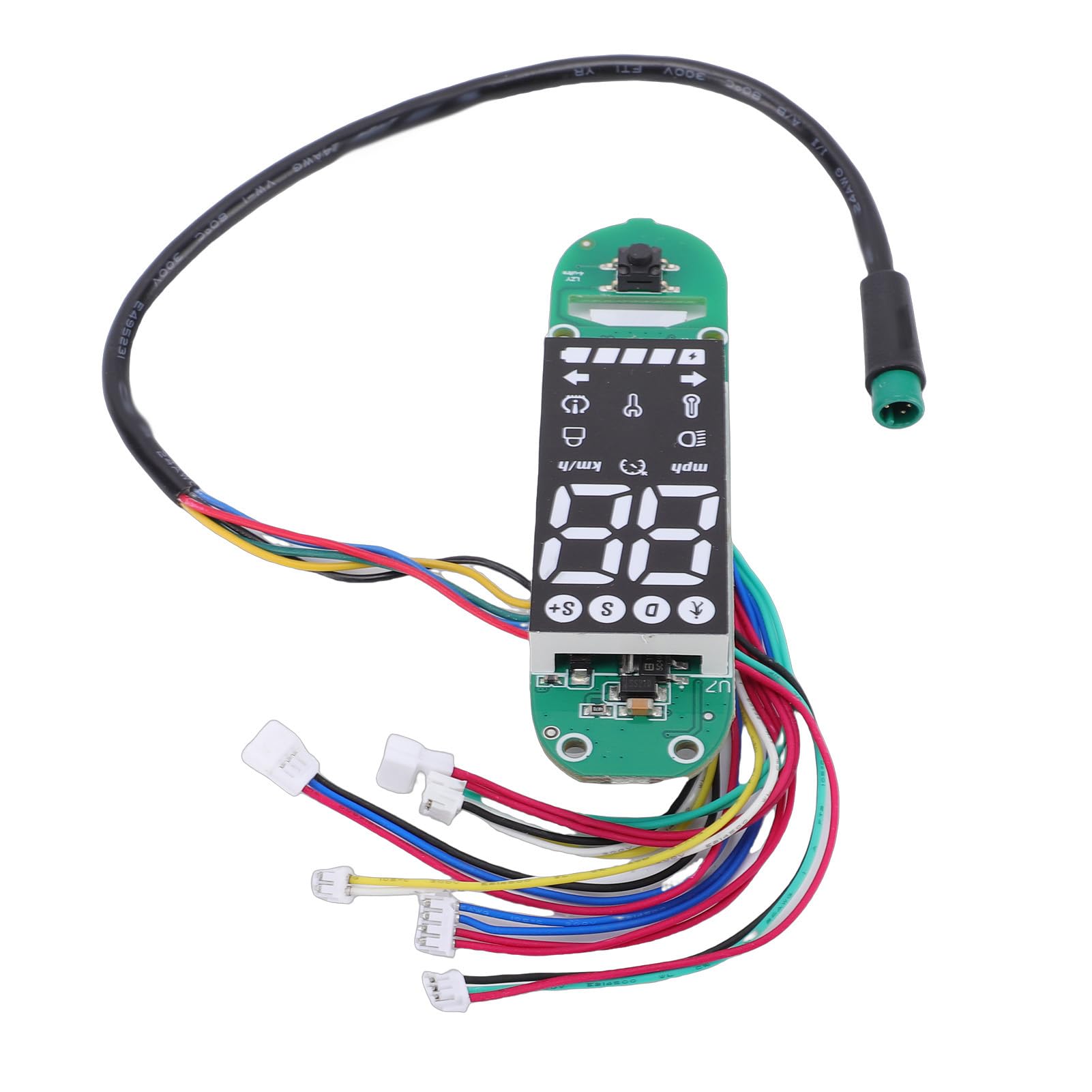 Dilwe Armaturenbrett-Ersatz für Mi 4 Ultra Electric Scooter, 6-Draht-PCB-Bluetooth-Leiterplatte mit Blinkerfunktion, Klares Echtzeit-Display