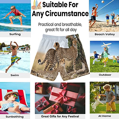 visesunny Boys Casual Board Shorts Funny Floral Boys' Swim Trunks Toddler Beach Shorts Little Kids Bathing Suit2