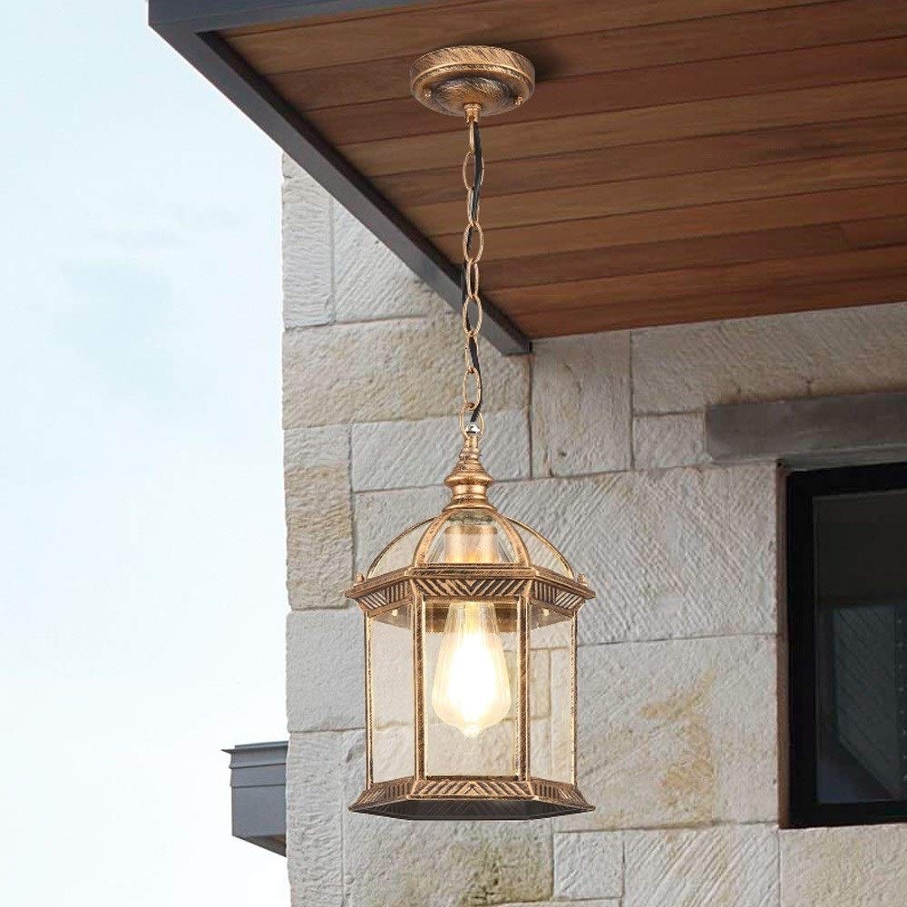 Outdoor Ip54 Ip54 Affronta a Soffitto a Sospensivillaggio Regolabile in Alluminio Regolabile in Alluminio Appeso Light Creative Gazebo Courtyard Garden Exterior Lampadario E27 Durevole