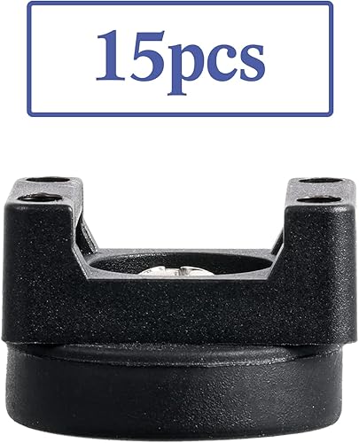 Miniatura 5 de Yookeer 15 clips magnéticos para cables, base de montaje con cremallera, soporte de alambre magnético negro, base de gestión de bridas de cables,