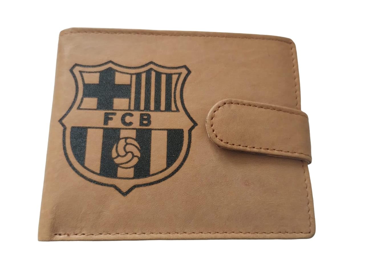 Barcelona FC Leather RFID Wallet tan