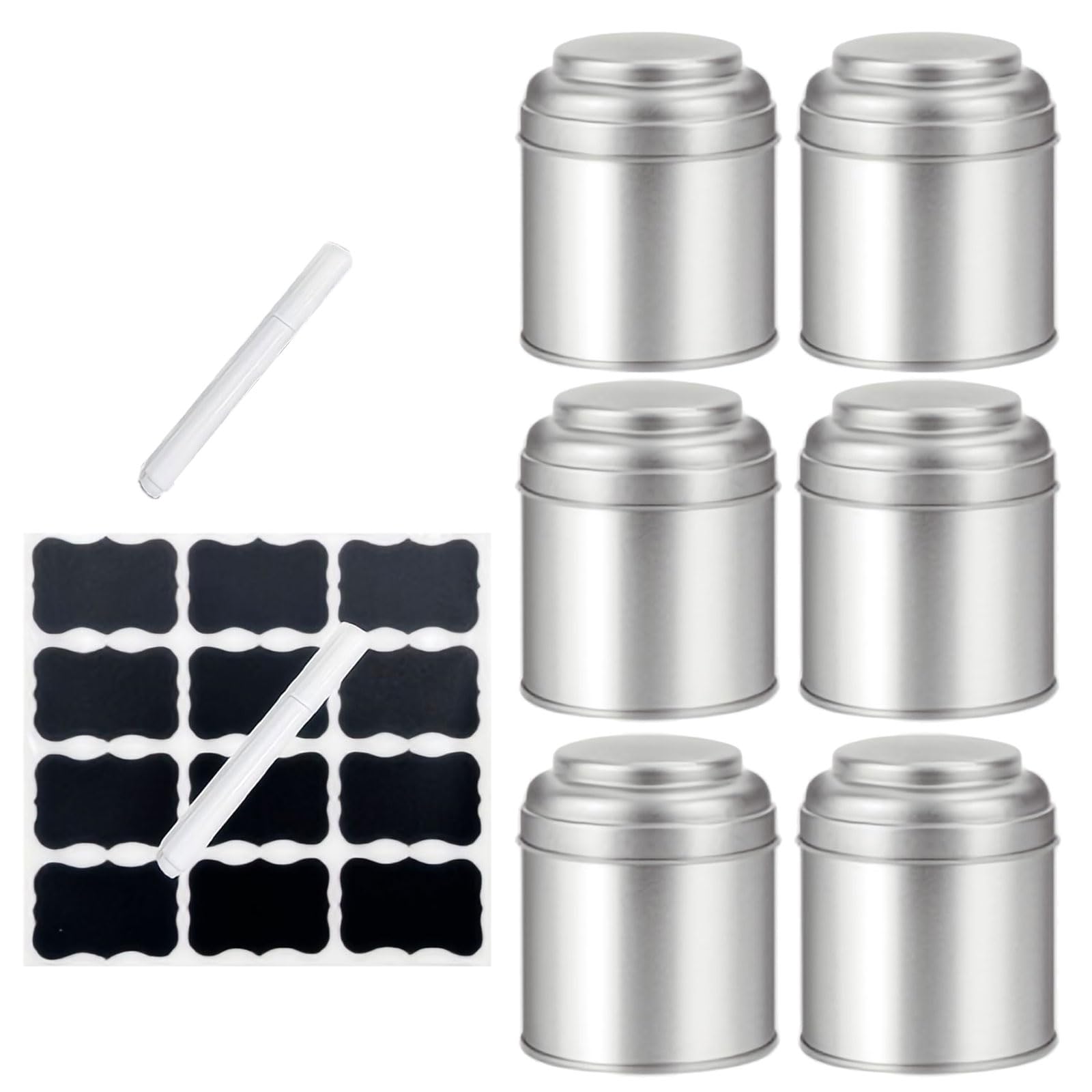 Piceioep Empty Teas Storage Box Can Loose Teas Container Stashes Jar Gift Box Metal Canister Empty Candy Jars Enduring Metal Storage Jar