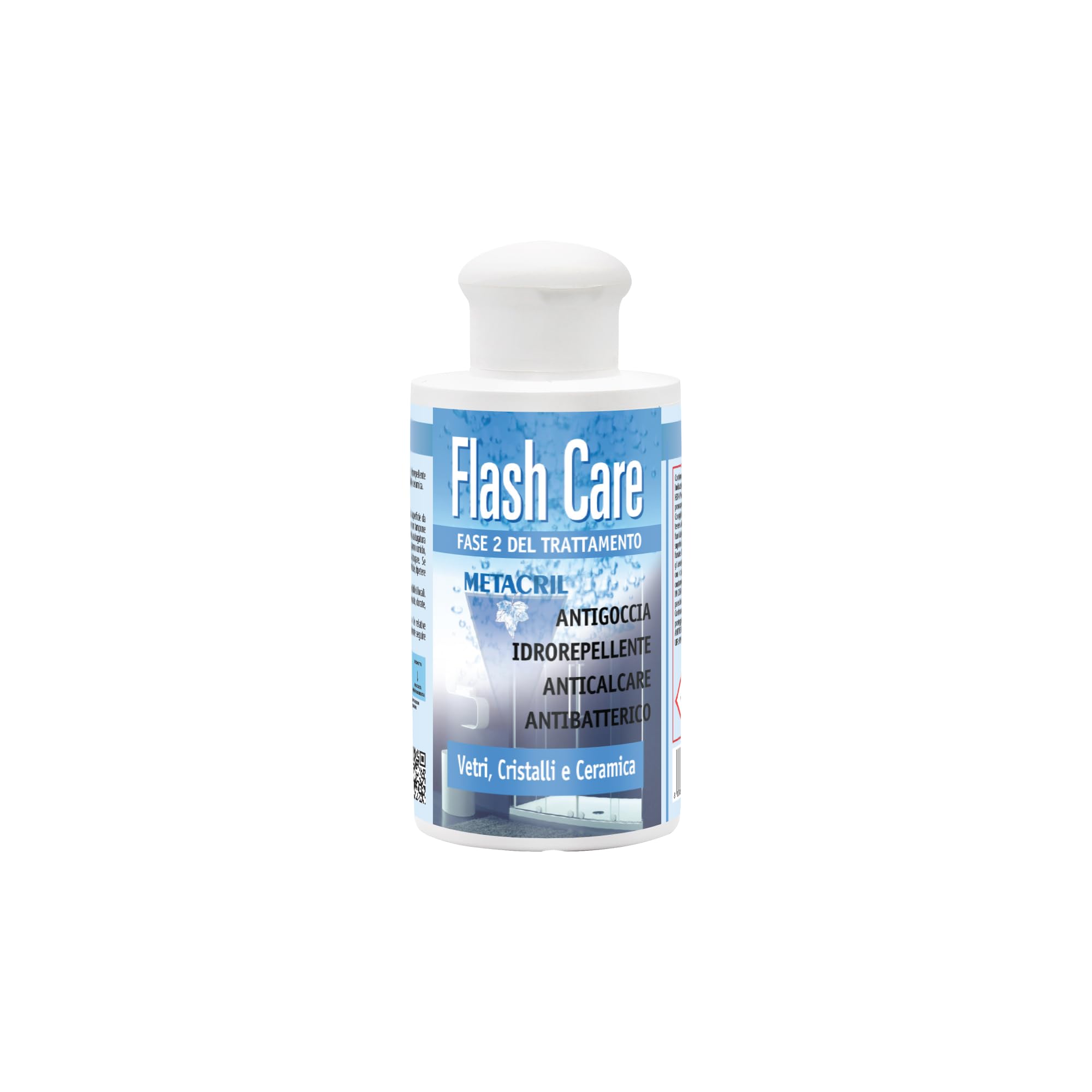 Metacril Kit Flash Antigotas - Tratamiento Hidrorrepelente Antical de Larga Duración para Cristal y Vidrio - Flash Clean 125 ml + Flash Care 125 ml