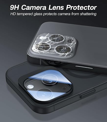 Miniatura 8 de VOFATA Funda para iPhone 14 Pro Max con soporte de cámara de metal protector de lente de cámara 9H integrado compatible con Magsafe Funda magnética