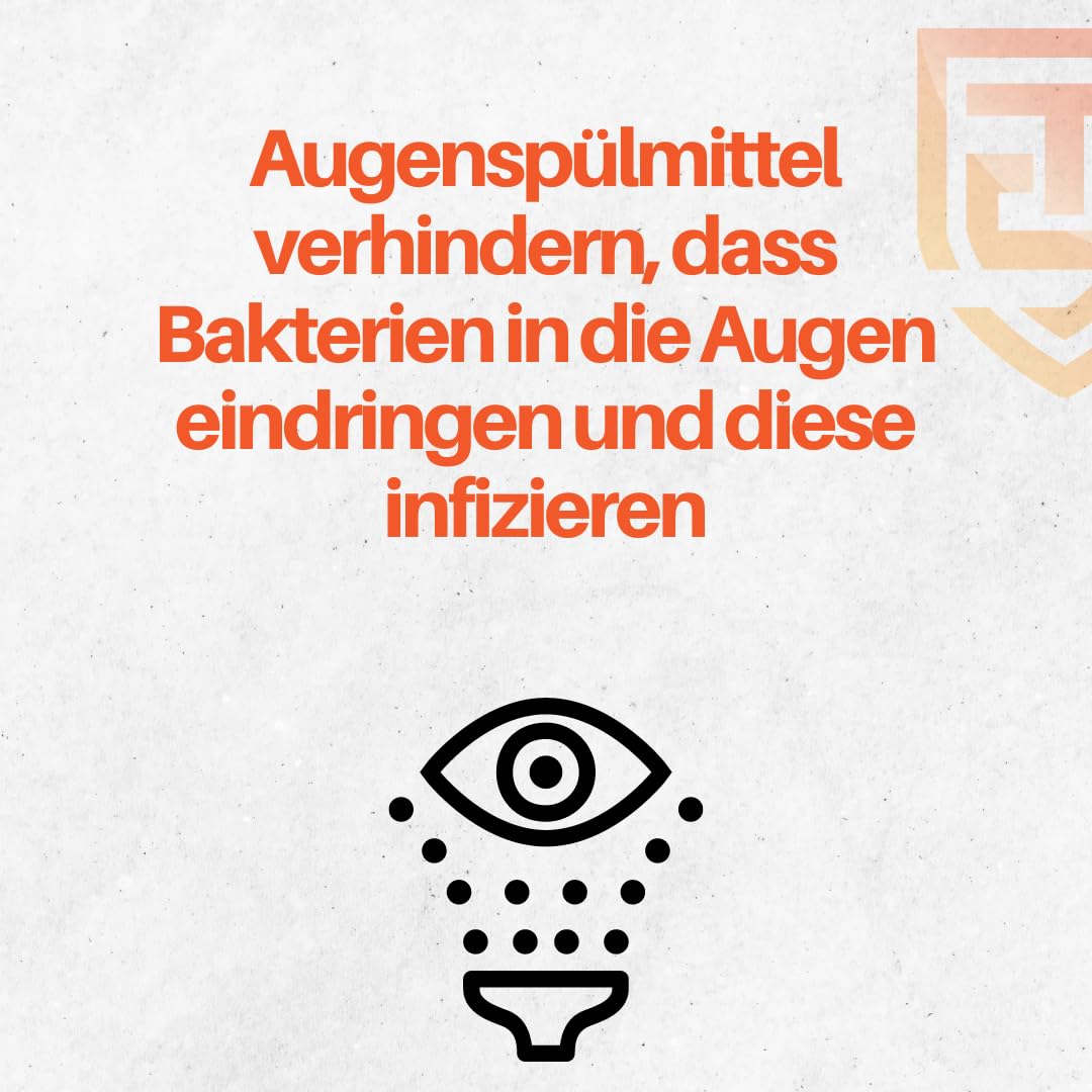 Augenspülstation – Inklusive 2 x 500 ml Augenspülflaschen – Sicherheitsspülstation für Notfälle - Wandset