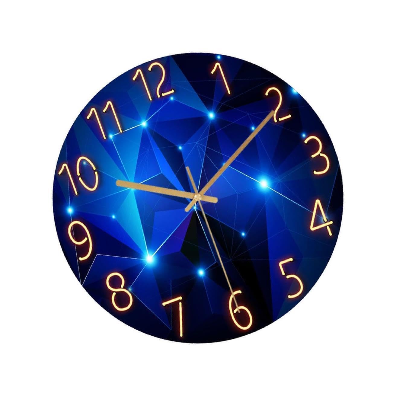 Zambuph Elegant Glass Wall Clock Silent Non-Ticking with Reliable Quartz Movement Modern Watch, Type D
