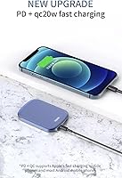 Vista 4 de Banco de energía portátil inalámbrico magnético, imán fuerte para iPhone 12/13/Mini/Pro/Pro Max (5000 mAh, verde)