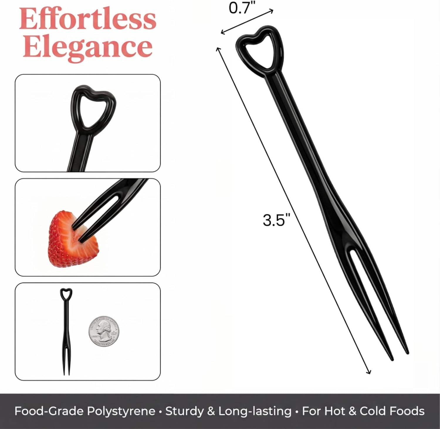 2000 Pieces Plastic Fruit Forks, Disposable Mini Cake Picks