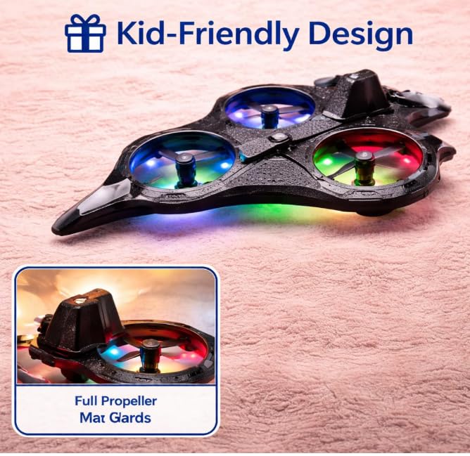 Image of RC Fighter Jet Airplane for Kids & Adults | Remote Control Flying Plane with LED Lights | Rechargeable Easy-to-Fly RC Aircraft (Color as per Stock)